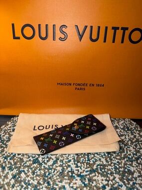 Louis Vuitton Black Multicolor Monogram Canvas Pen Case